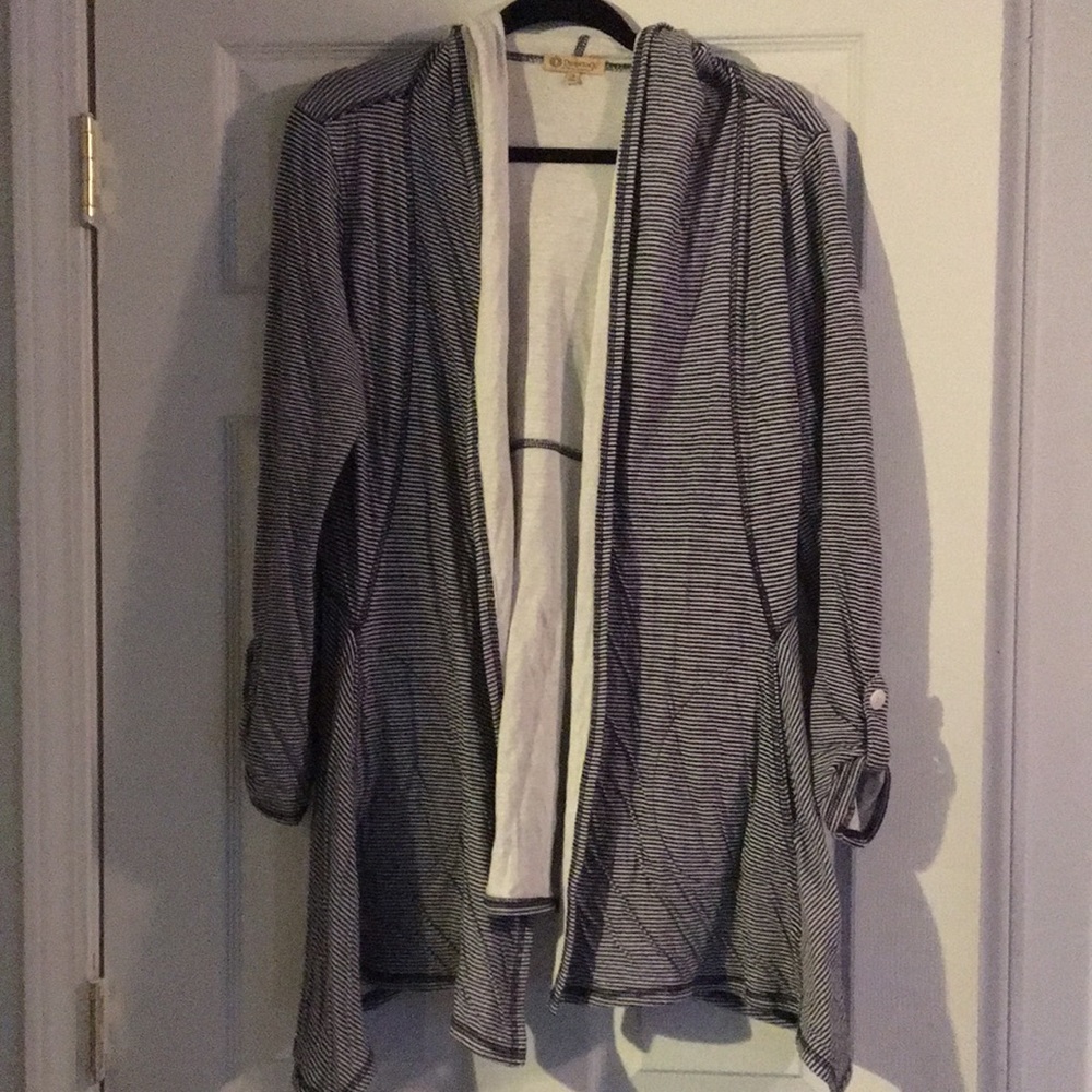 Democracy Hooded Asymmetrical Cardi!